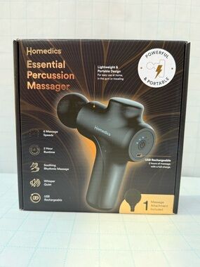 Homedics - Portable Percussion Massager - Black - Brand New